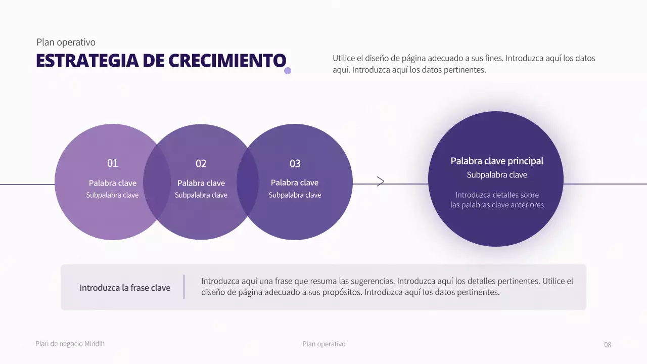 Plan de negocio con un concepto de degradado púrpura