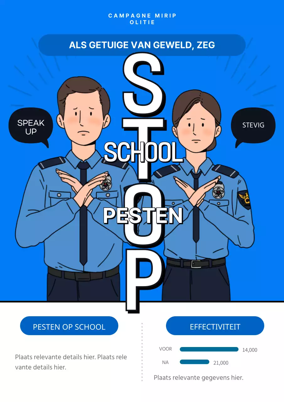 De blauw-witte campagne Stop Schoolgeweld