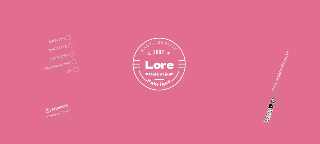 Blanc Rose Neat Symbols Cafe