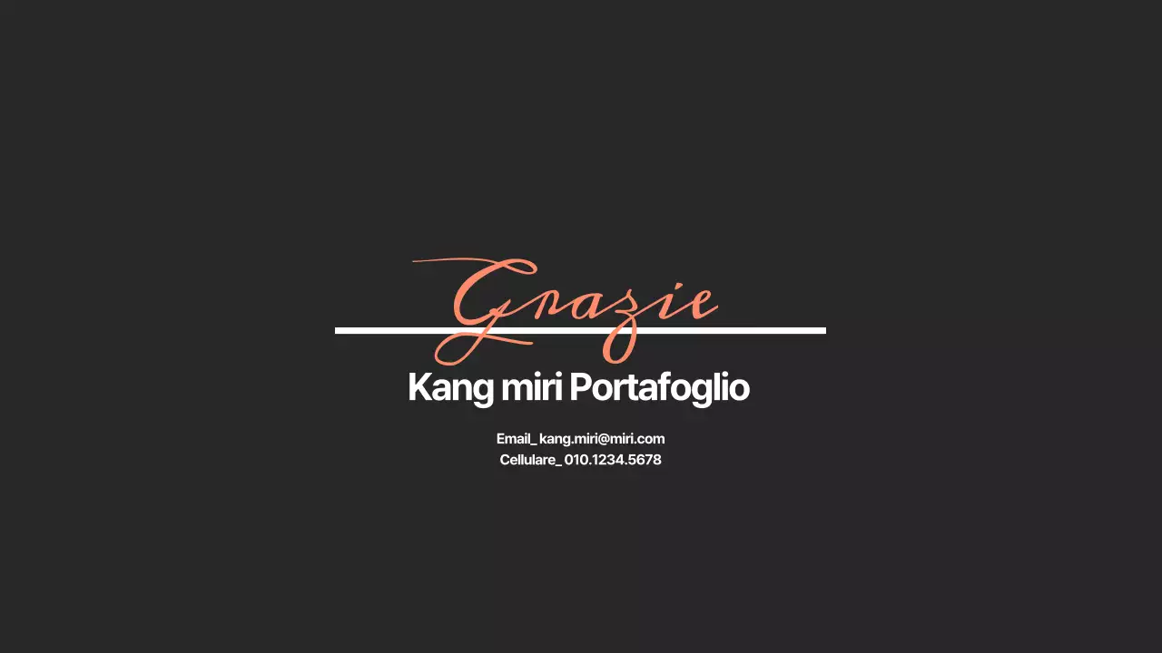 Portafoglio di design semplice