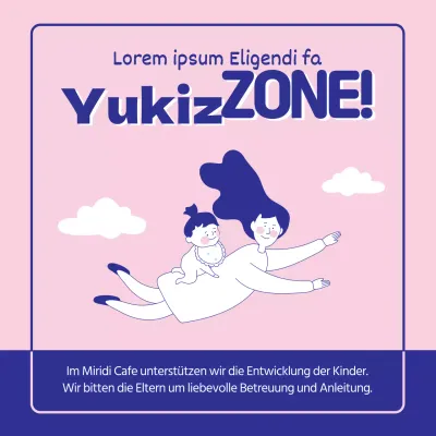 Rosa Blau Keine Kinderzone Keine Sorge Yuki's Zone KIDS ZONE Miridicafe