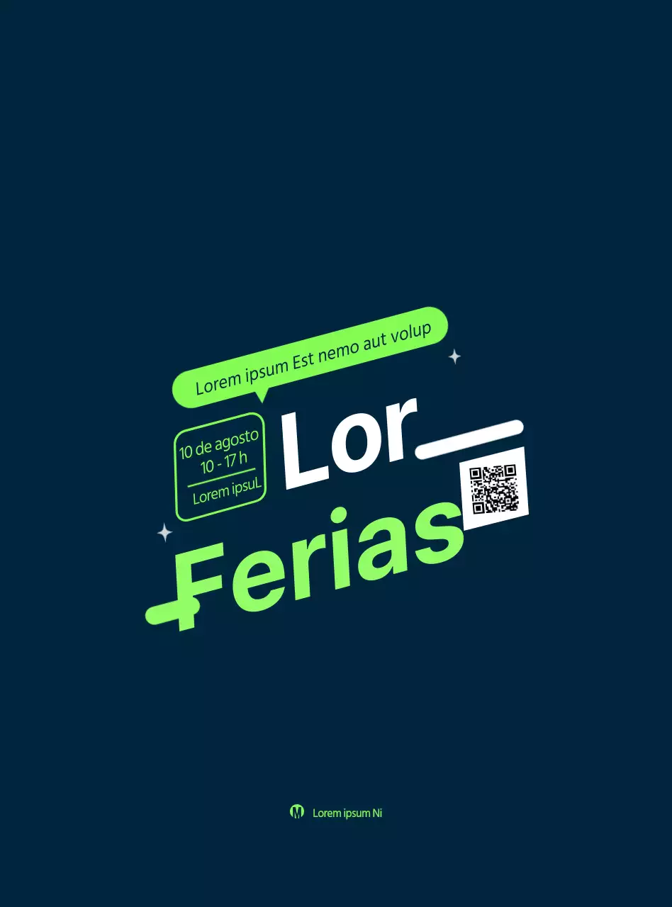 Estilo sencillo en verde lima brillante y azul marino Comunicar y promocionar ferias de empleo