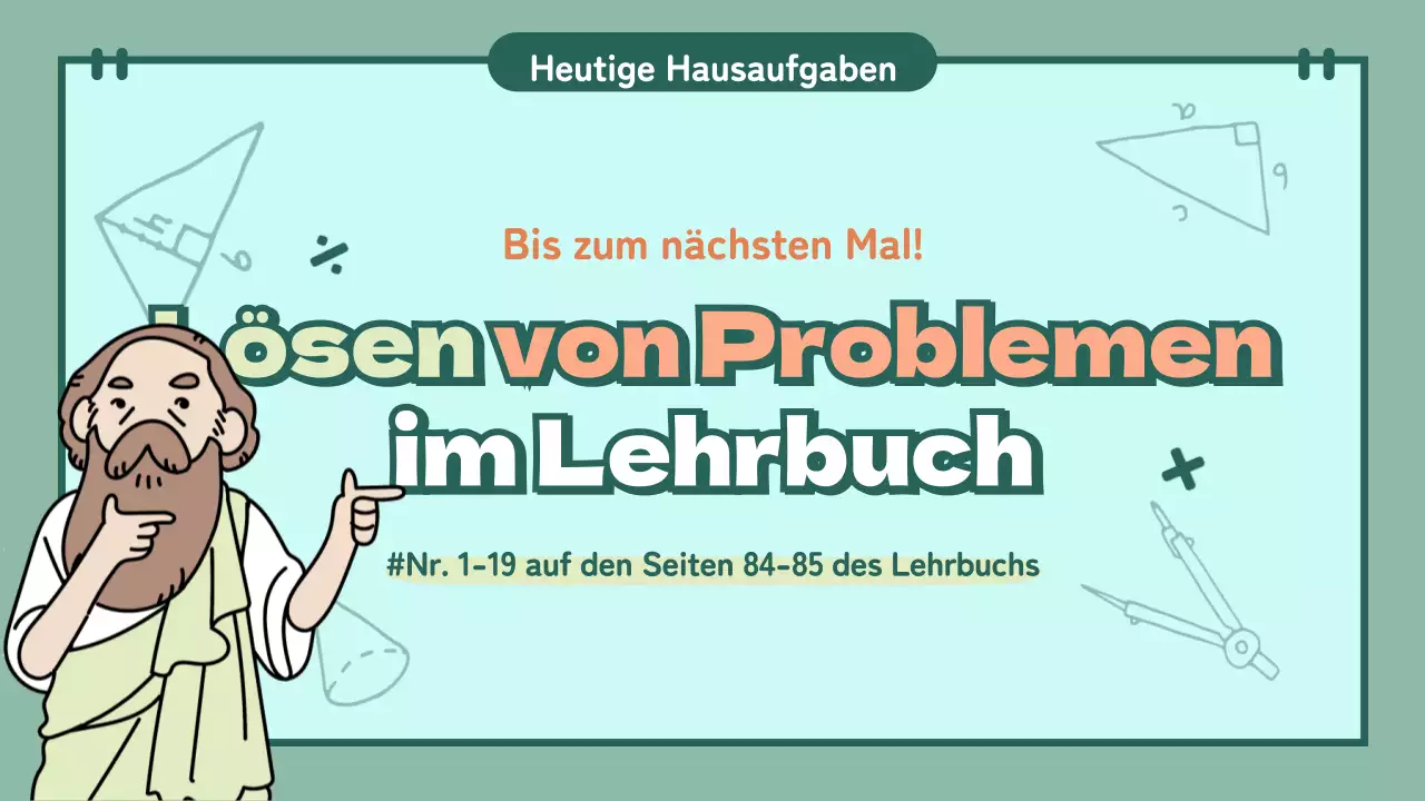 Präsentationen in Pastellfarben mit Figuren im Klassenzimmer