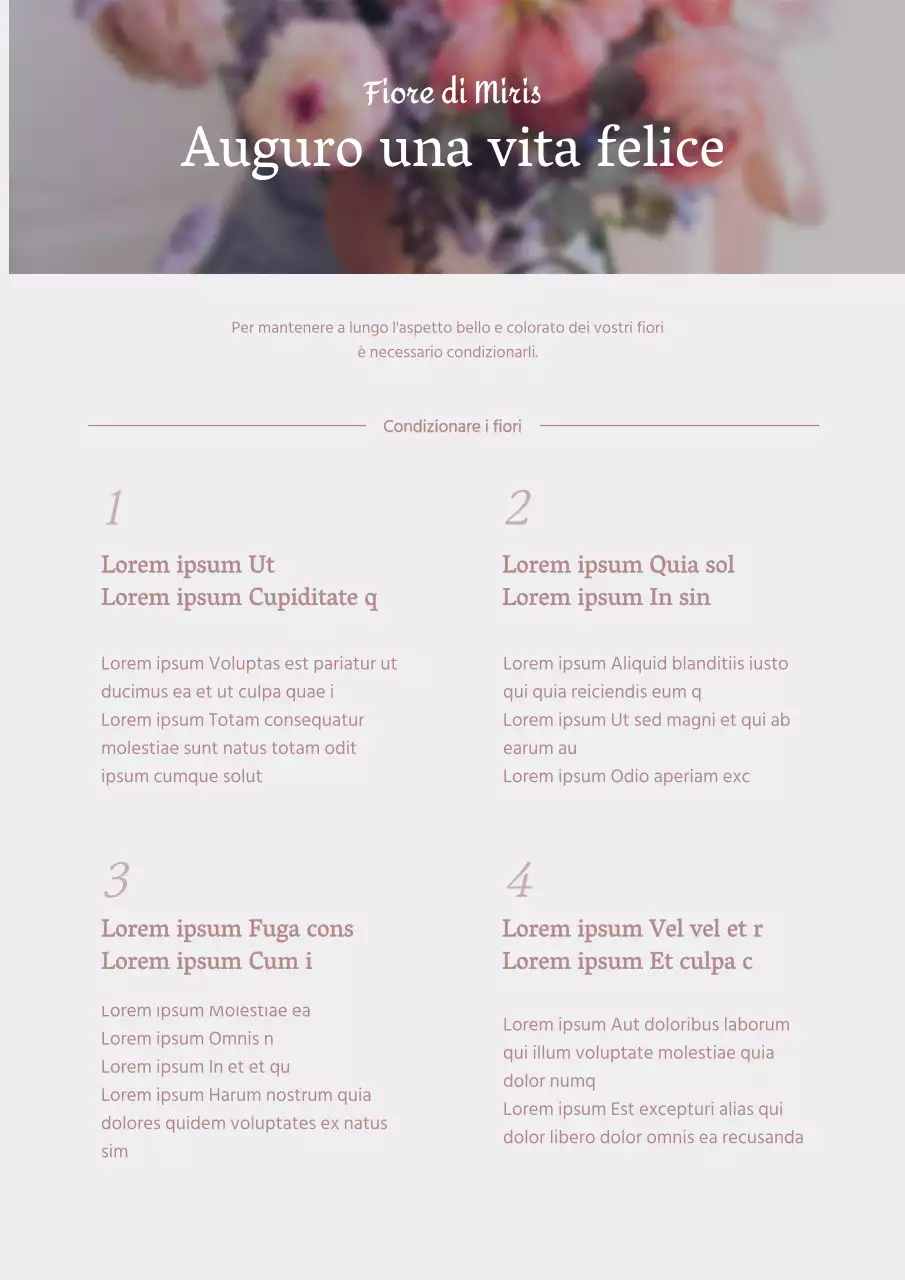 Foto Split Layout Fiorista in rosa vintage