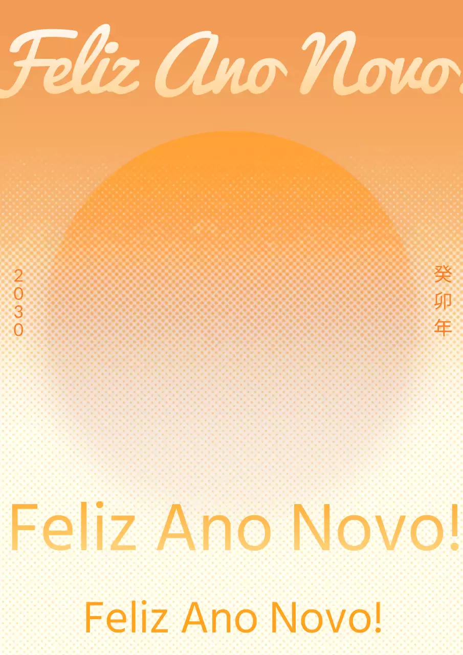 Cartaz gradiente em cor de laranja