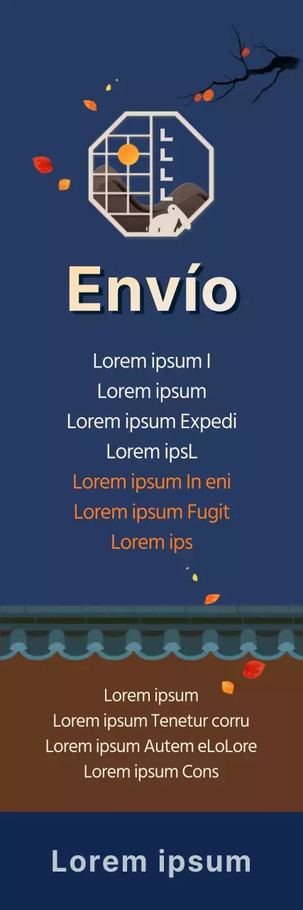 Carta de entrega de Acción de Gracias en color azul marino