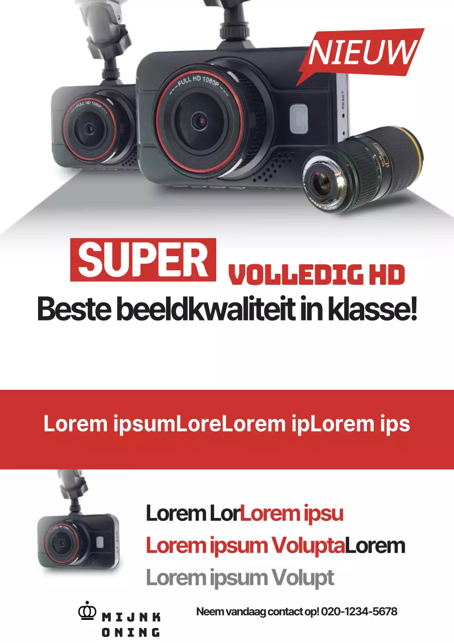 In-car drive recorder nieuw product flyer