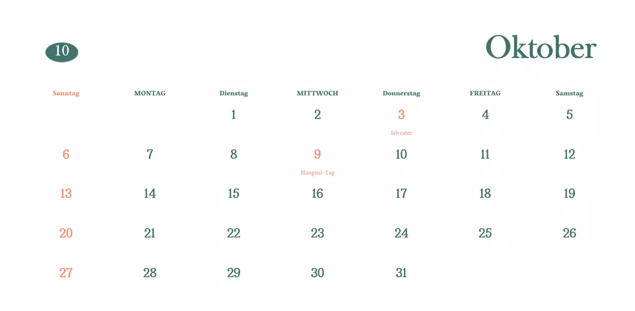 Cafe-Kalender mit Empfehlungen für das Getränk des Monats