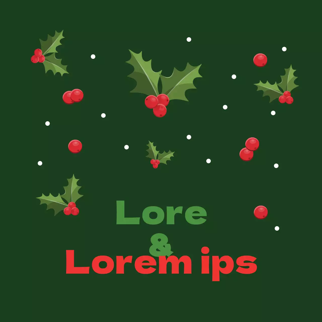 Rot Grün Illustration Weihnachtsgruß Etikett