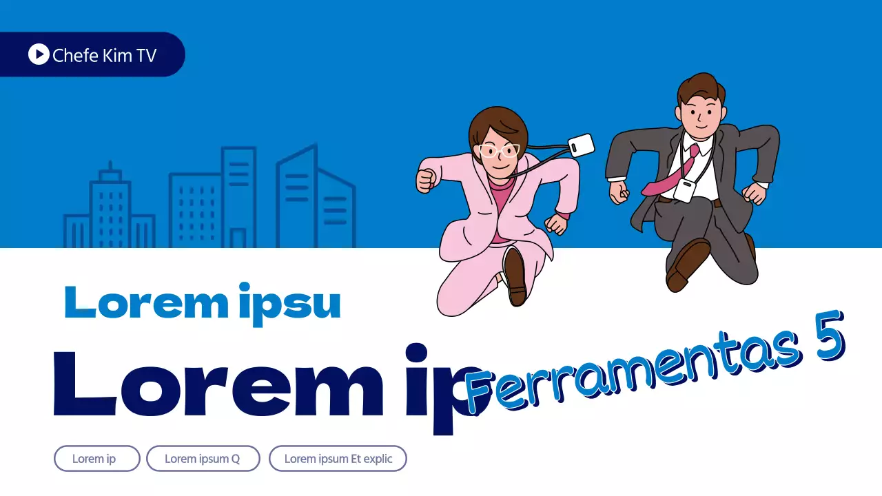 Ilustração de um trabalhador de escritório de azul Revisão da ferramenta de produtividade do trabalho