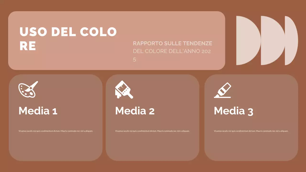 documento di relazione sulle tendenze moderne del marrone