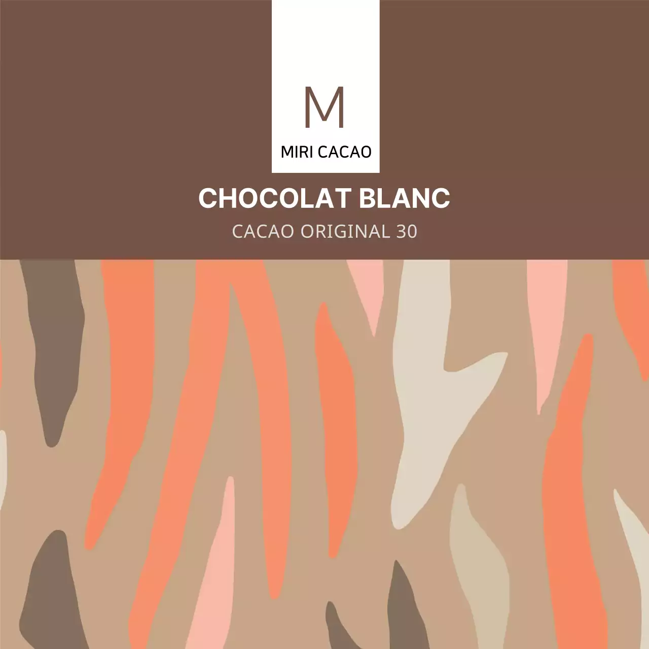 Étiquettes de chocolat chaud et de thé à motif d'oranger brun