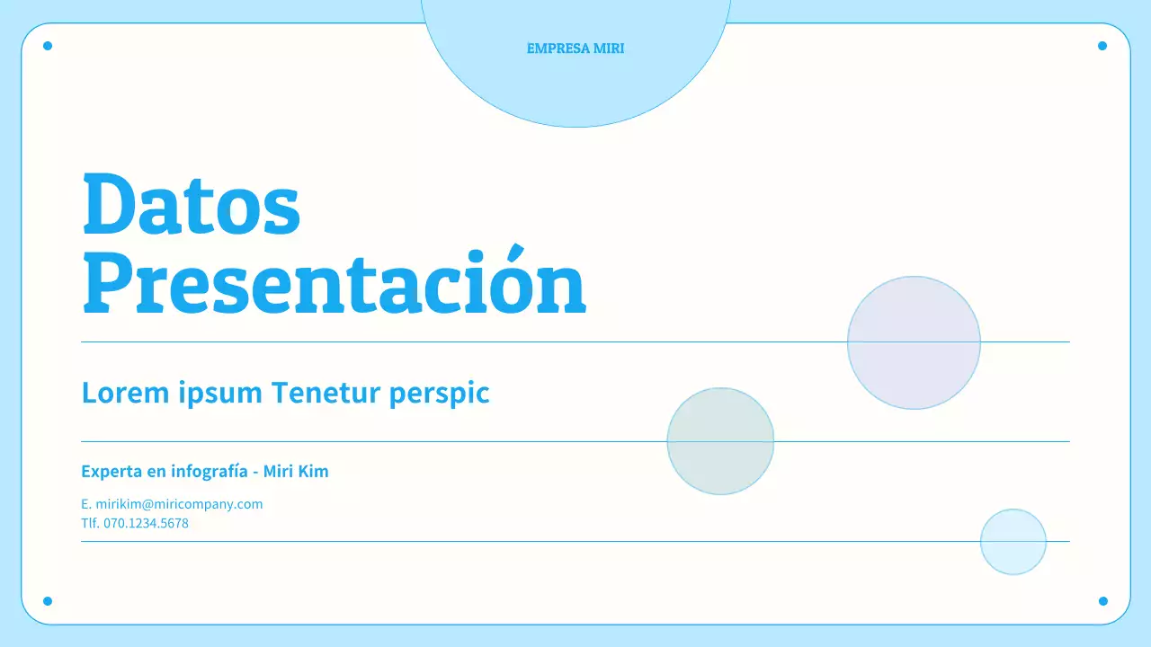 Gráficos e infografías con círculos en tonos pastel azules