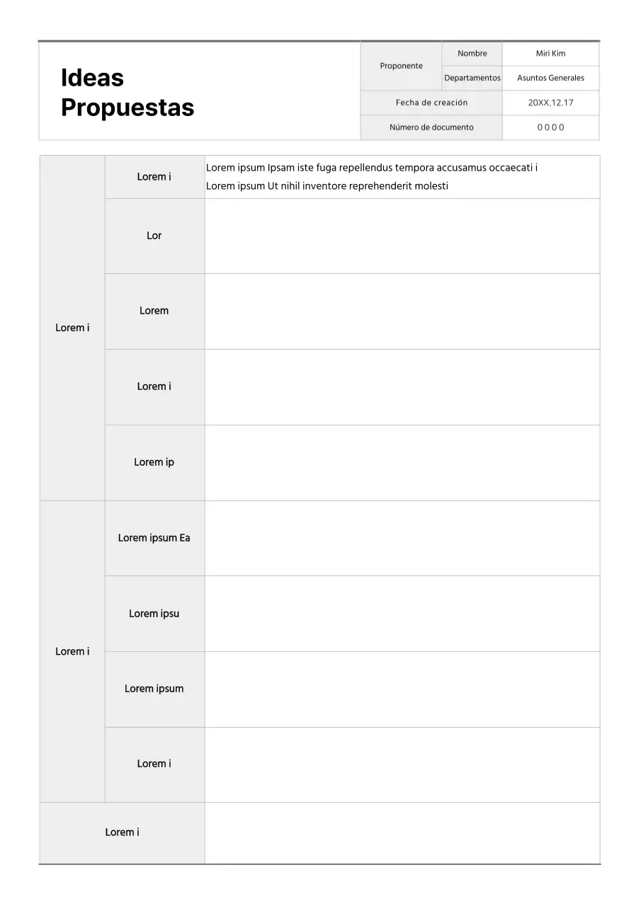 Formato básico del documento de propuesta de idea