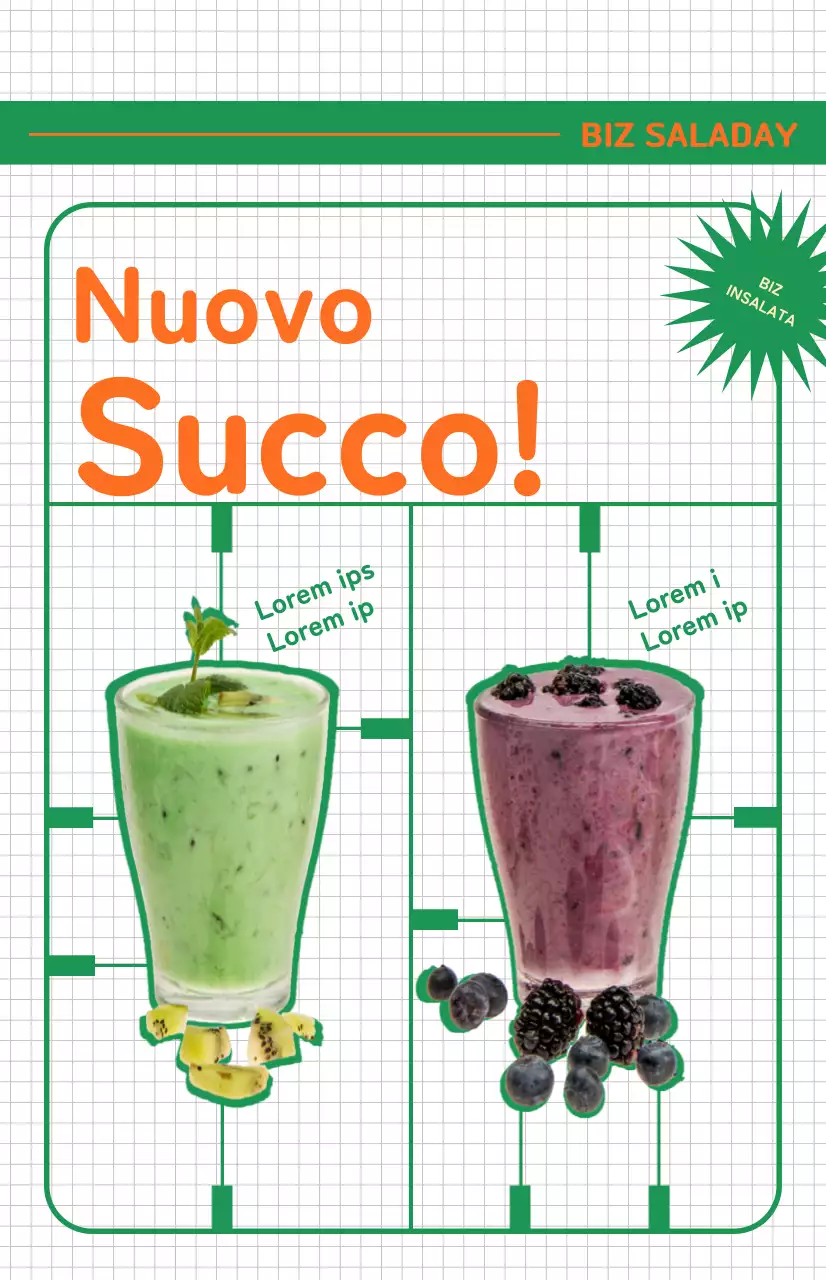 Promuovete il menu di un caffè di insalate dall'aspetto fresco con una bandierina