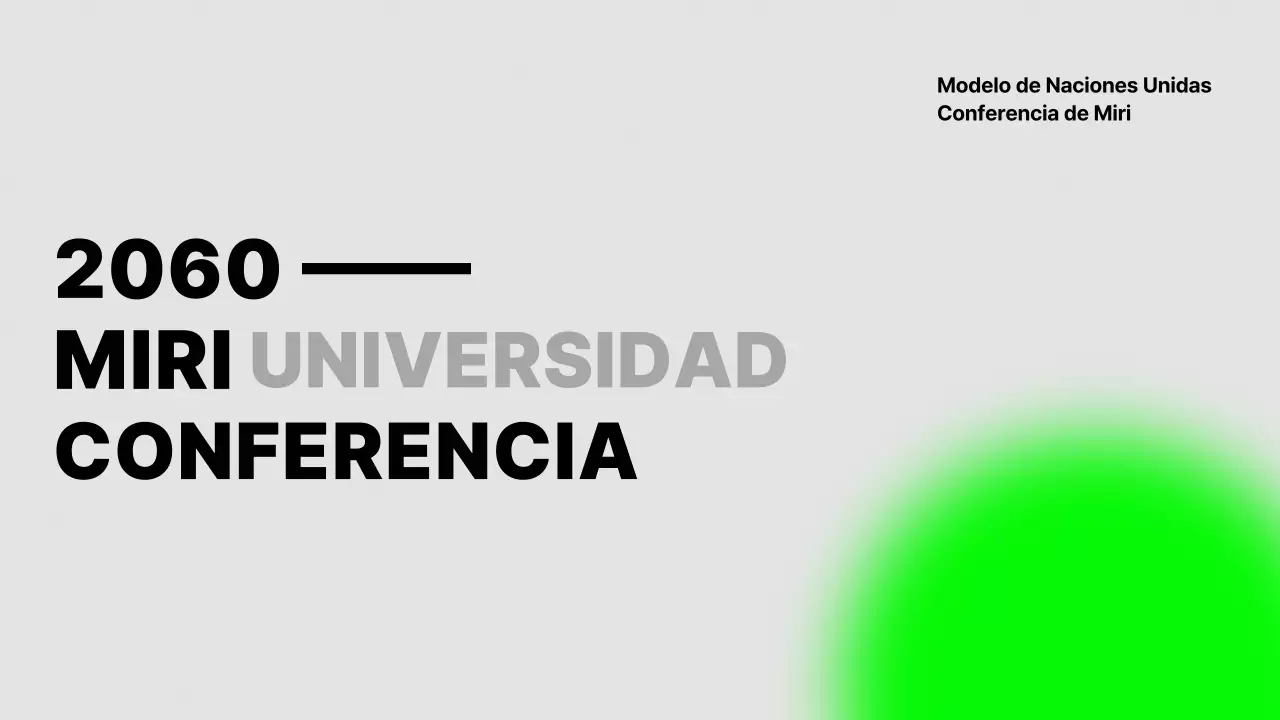 Sencilla presentación de orientación para conferencias en gris y verde lima