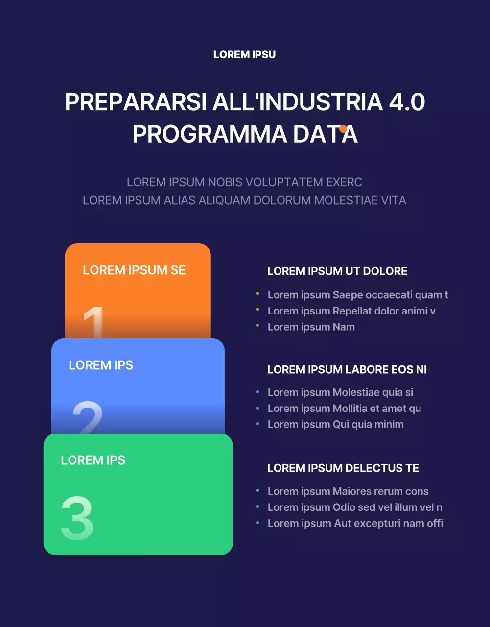 Blu navy, concetto di forma semplice Sistema di formazione professionale in azienda