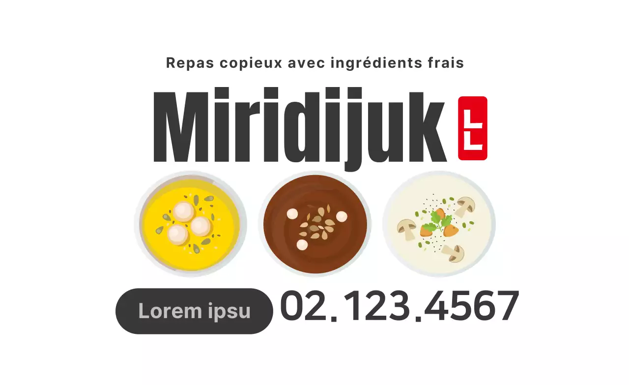 Illustration blanche promotion du porridge dans un restaurant propre