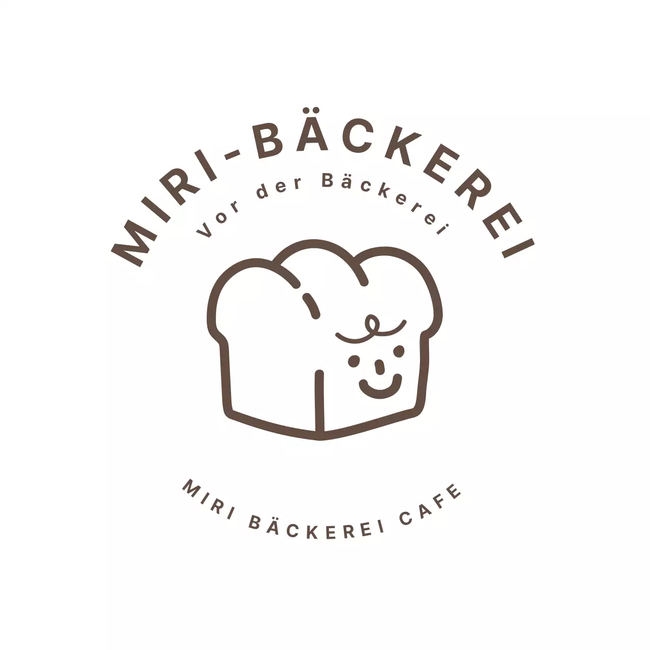 Schwarz Niedlich Brot Illustration Bäckerei Untersetzer