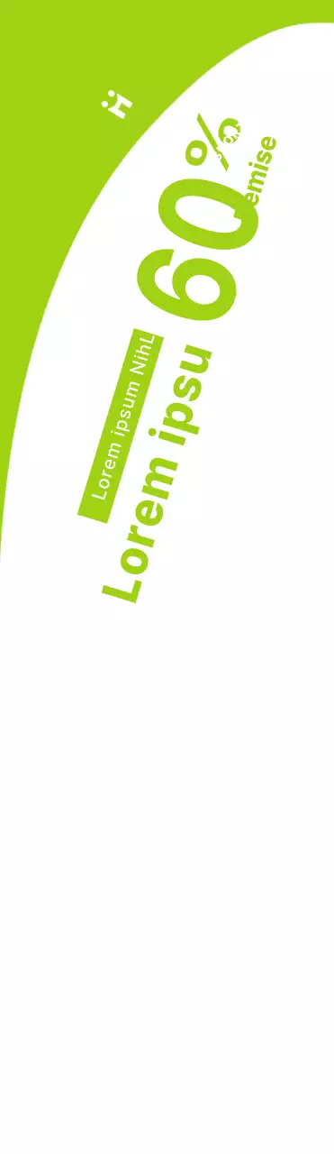 Un concept épuré en blanc et vert citron pour annoncer et promouvoir les ventes libres de vêtements de sport.