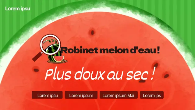 Comment choisir une pastèque avec des illustrations vertes et rouges ?