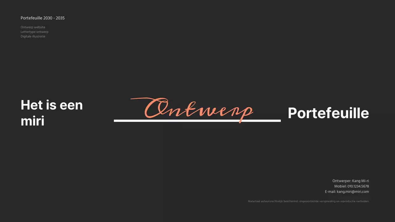 Eenvoudig ontwerp portfolio