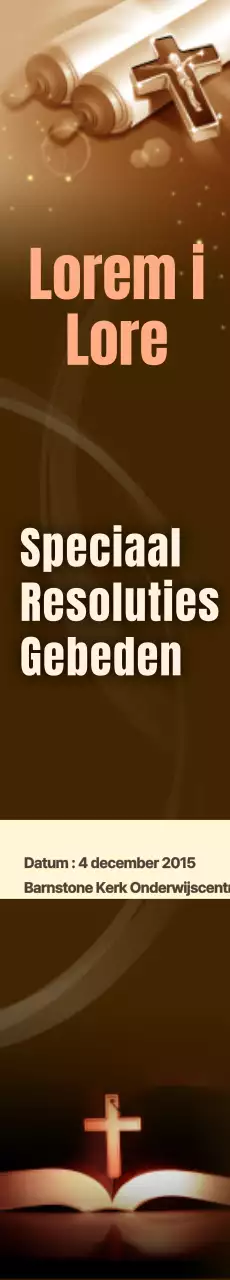 Bruine rustige kerk banner