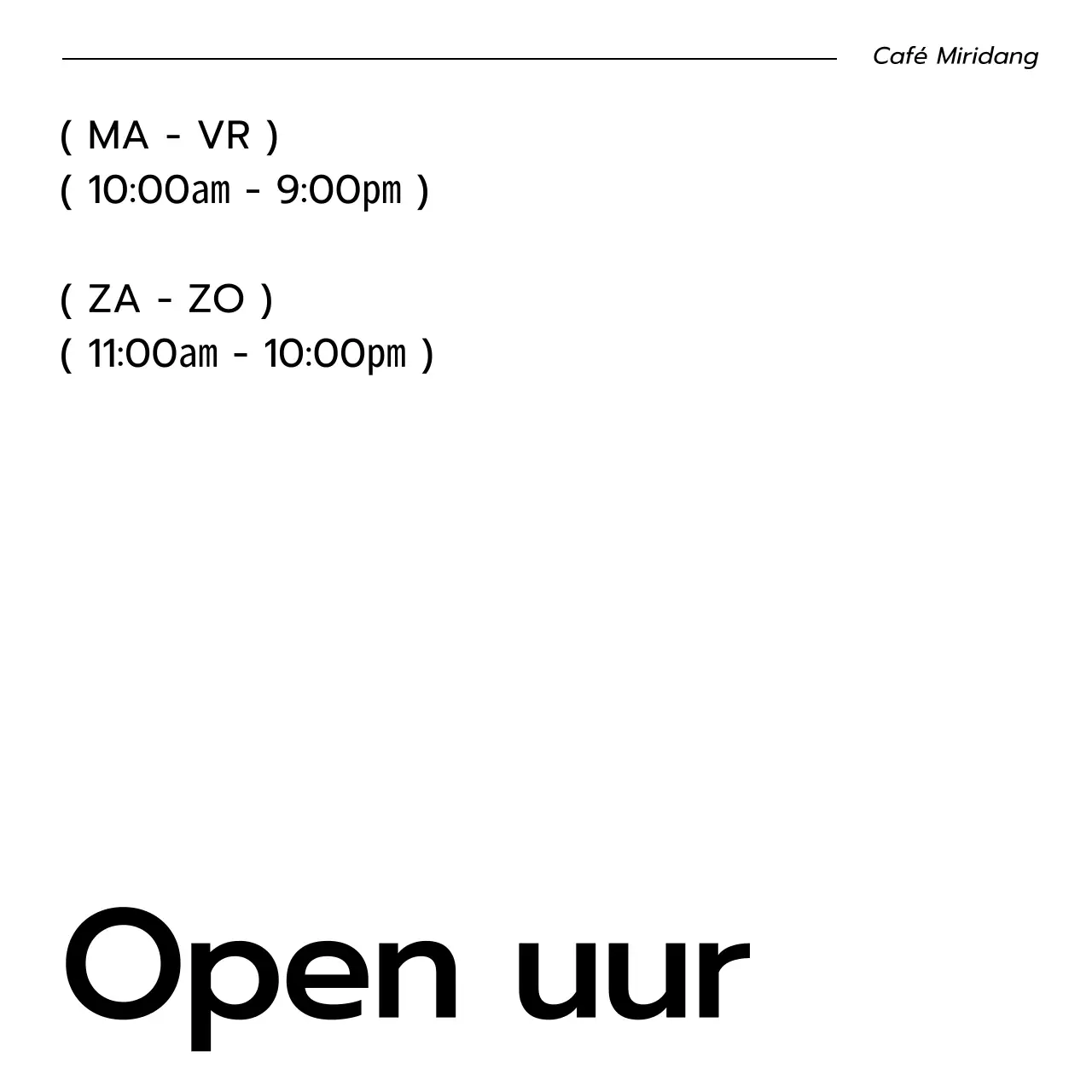 Zwart-wit minimalistisch café bundelpakket