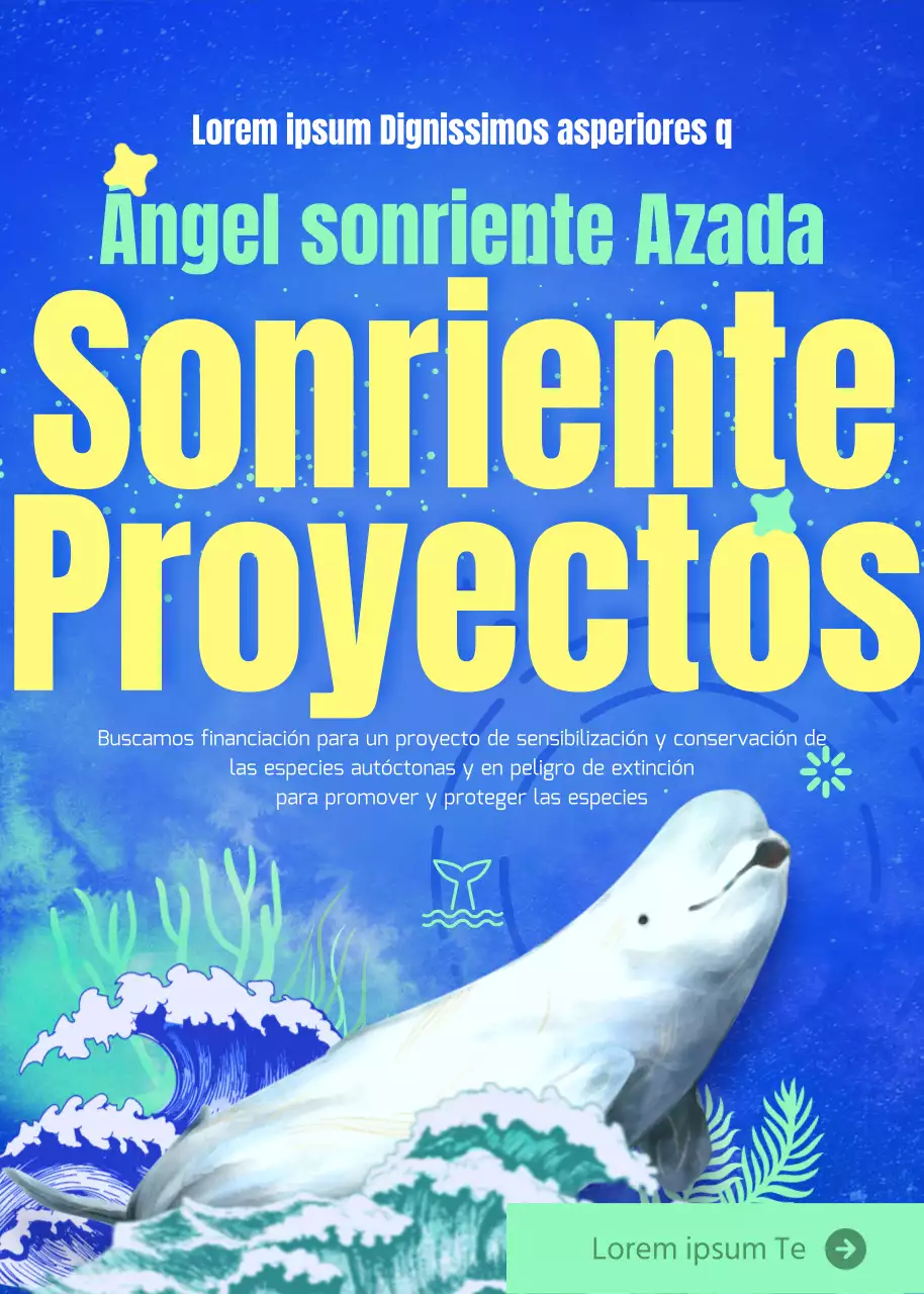   Día del Mar Azul y Menta Proyecto de financiación de la vida marina en peligro