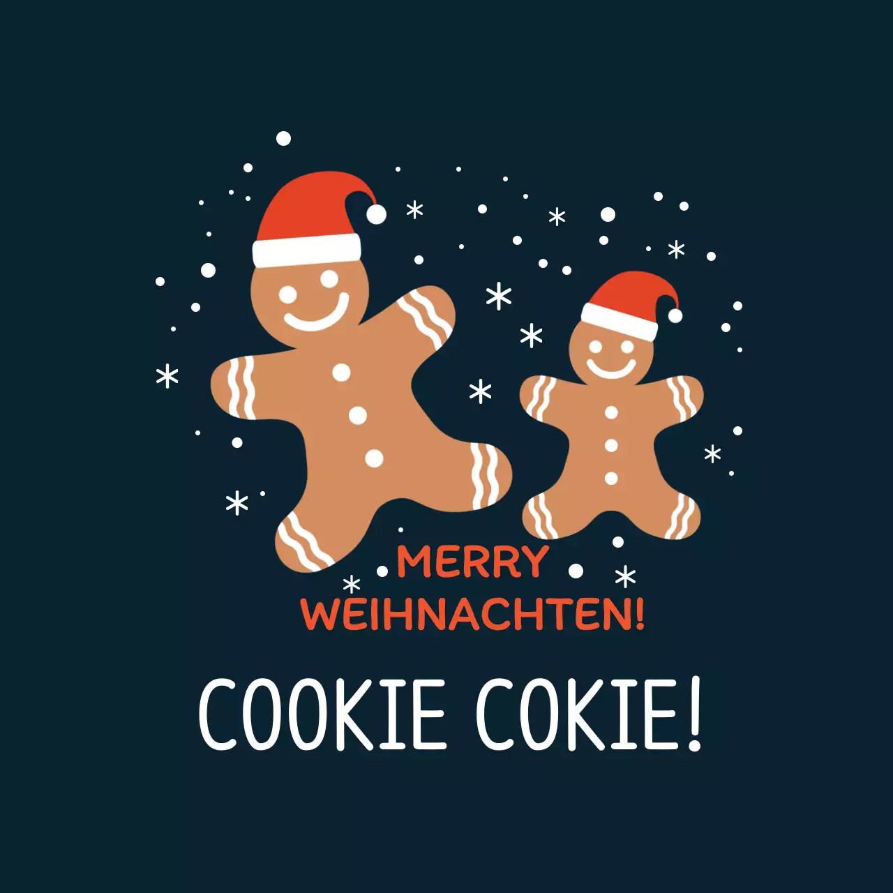 Beige rot marineblau Illustration Weihnachtsgruß Etikett