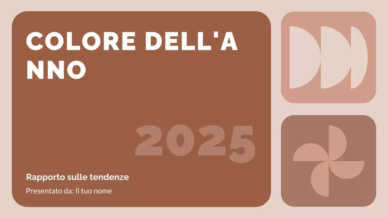 documento di relazione sulle tendenze moderne del marrone