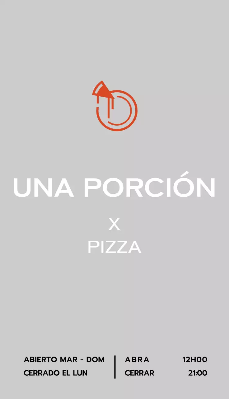 Promocione una pizzería con una sencilla ilustración con toques rojos
