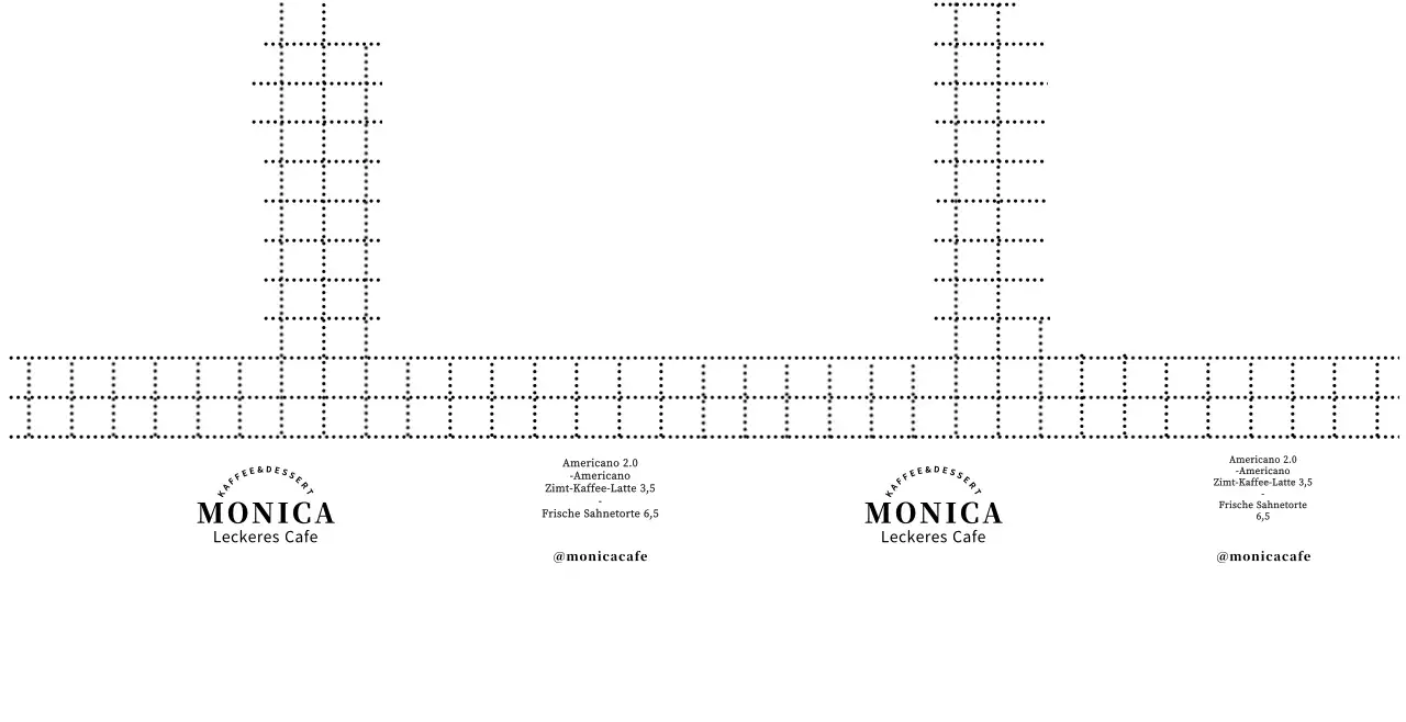 Zur Ankündigung und Bewerbung von Café-Menüs im sauberen Karomuster-Stil