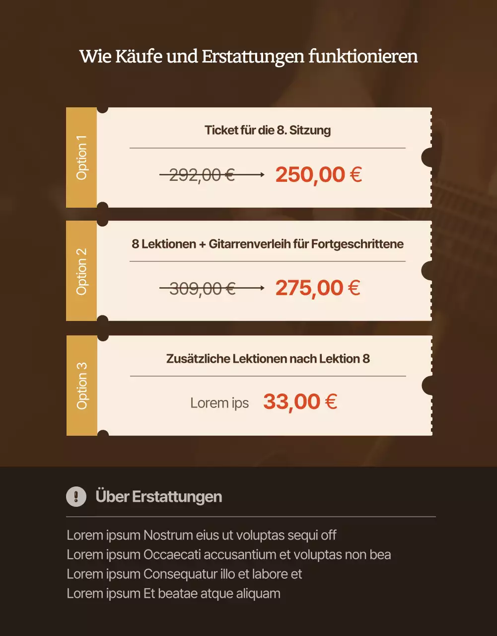 Lerne, wie man sanft und gefühlvoll spielt - Details zum Gitarrenunterricht