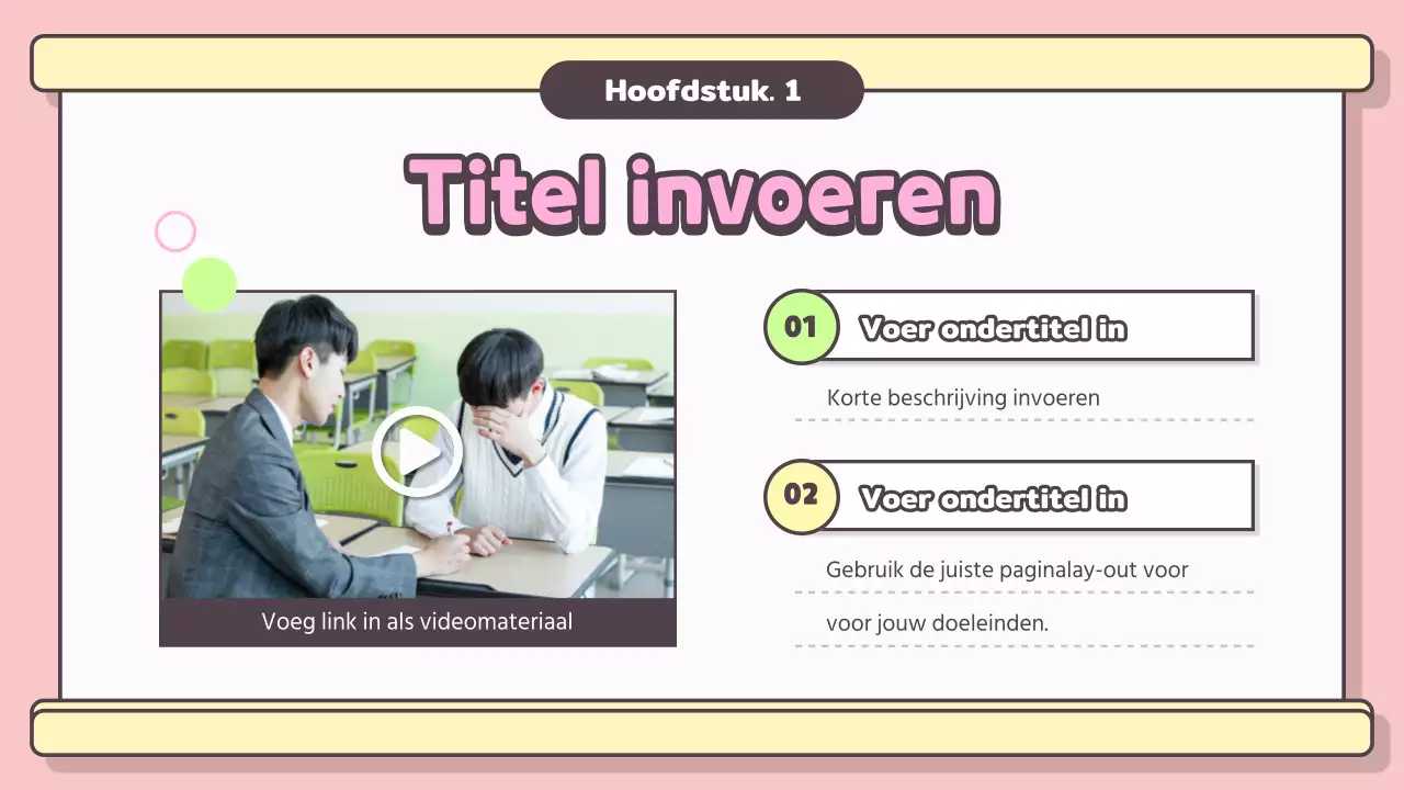 PPT-presentatie voor lessen over preventie van geweld op school