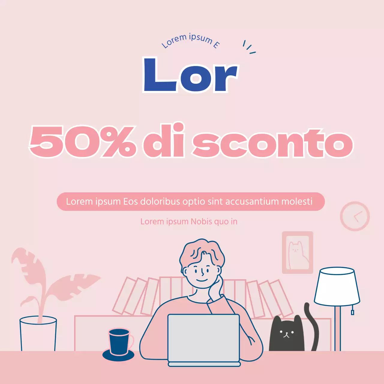 Striscione di vendita in ziplock rosa