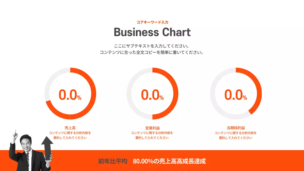 オレンジ モダン ビジネス 企画書 プレゼンテーション