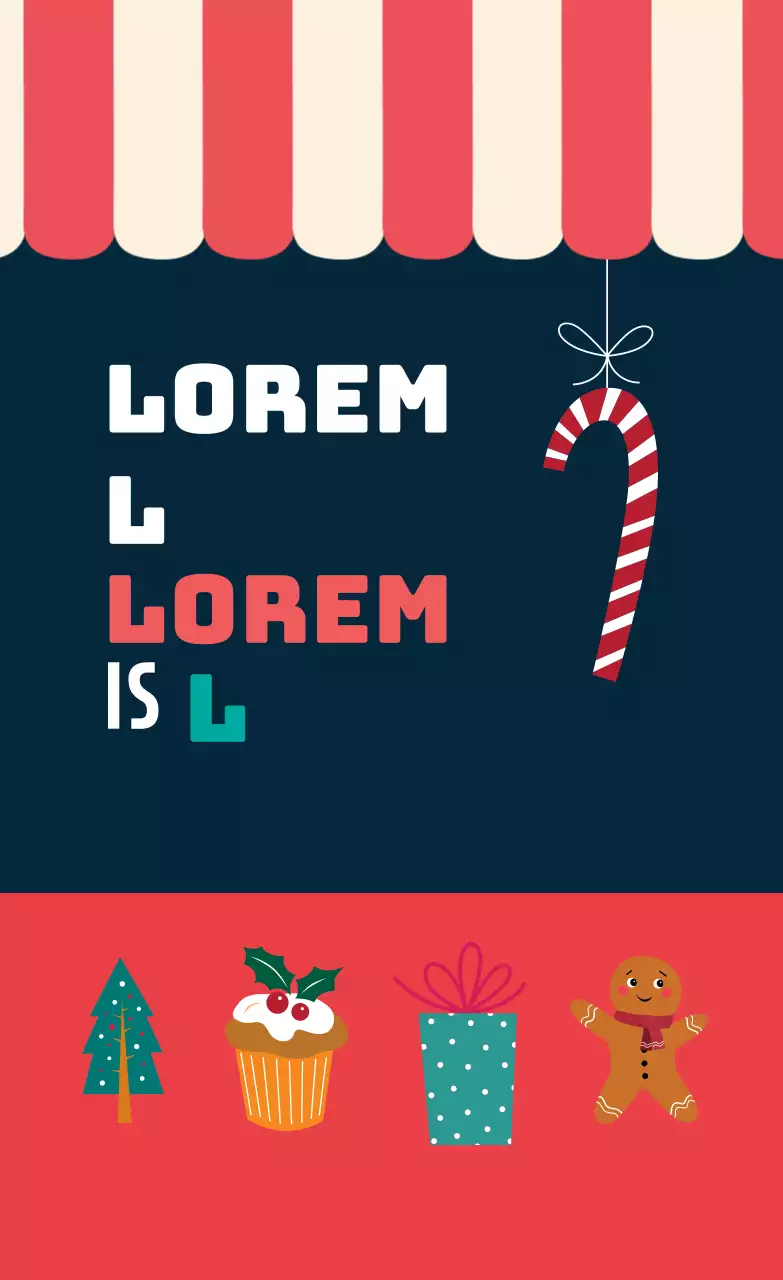 Rode en marineblauwe geïllustreerde kerstetiketten