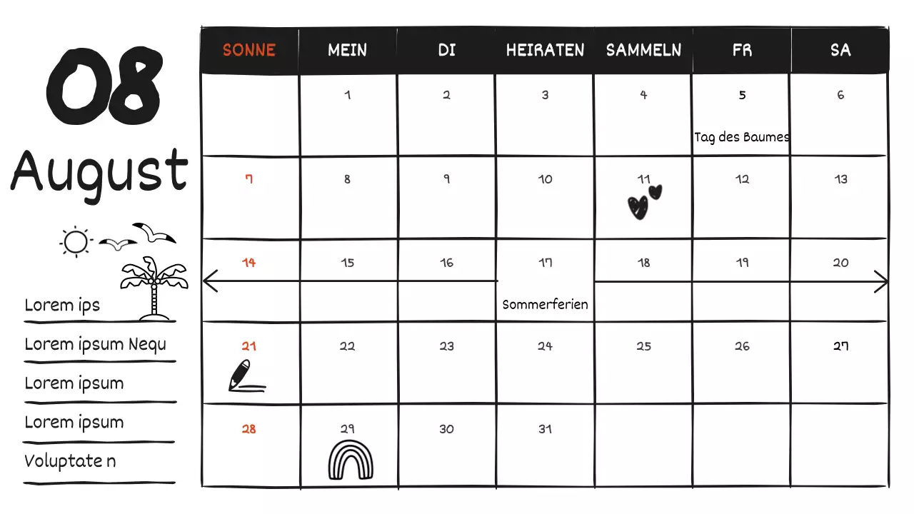 Ein schwarz-weißer, kritzelnder Tagebucheintrag mit niedlichem Kritzelflair