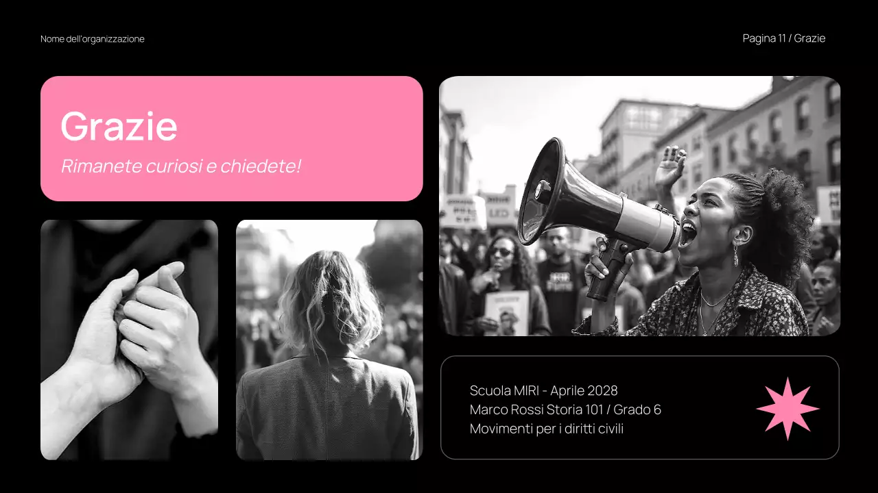 Presentazione del materiale di classe trendy e audace