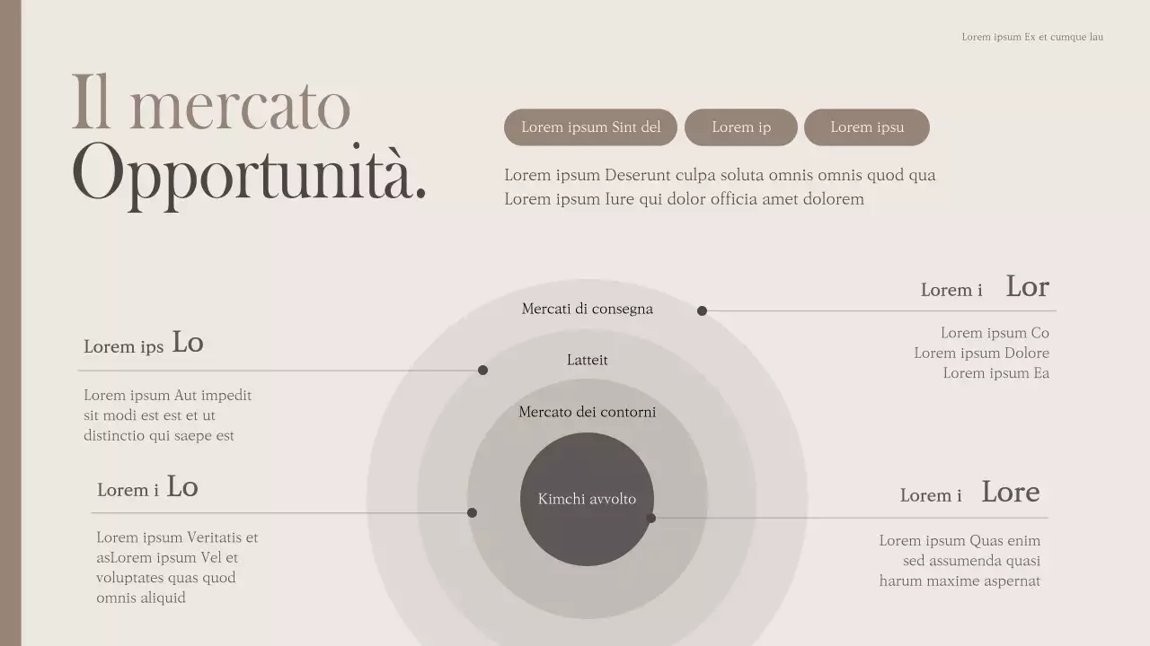 Cucina moderna condivisa in beige e marrone (presentazione)