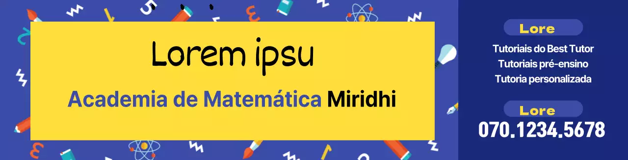 Padrão de ilustração de uma janela azul a promover uma escola de matemática