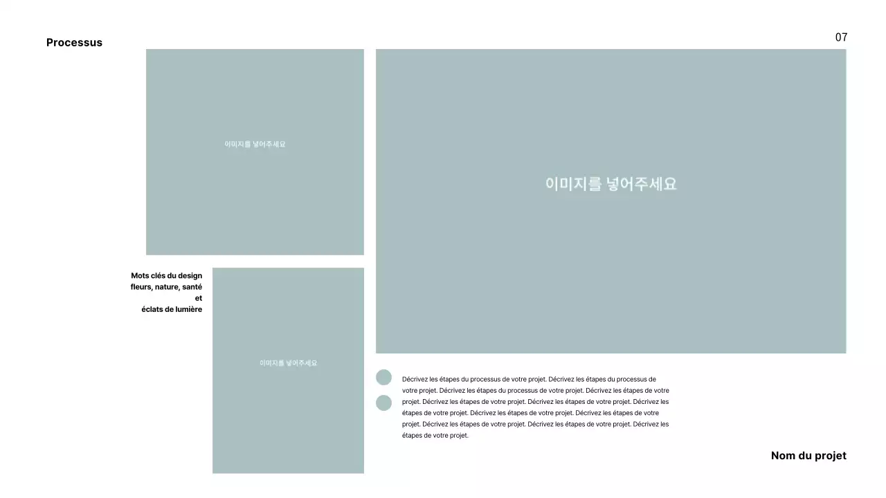 Portfolio avec une mise en page épurée