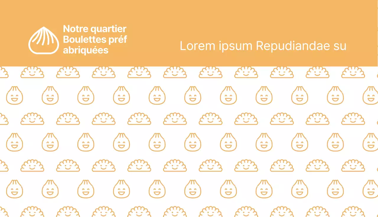 Illustration jaune de boulettes de nourriture mignonnes