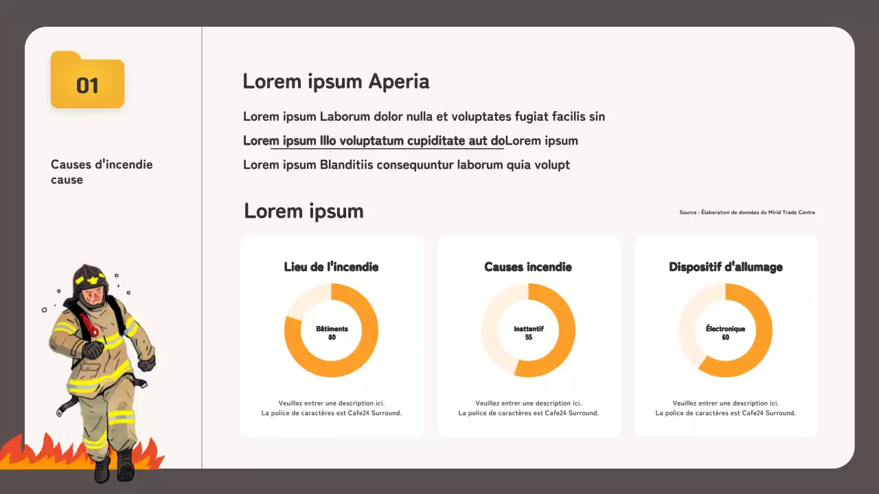 Formation à la sécurité incendie avec un concept d'explorateur de fichiers beige