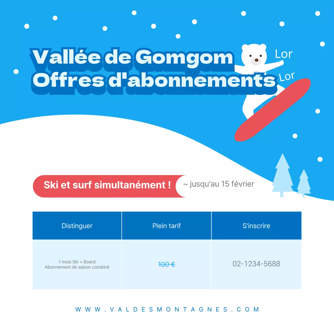 Abonnements de saison pour les stations de ski