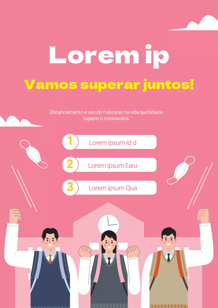 Ilustração cor-de-rosa Neat Corona