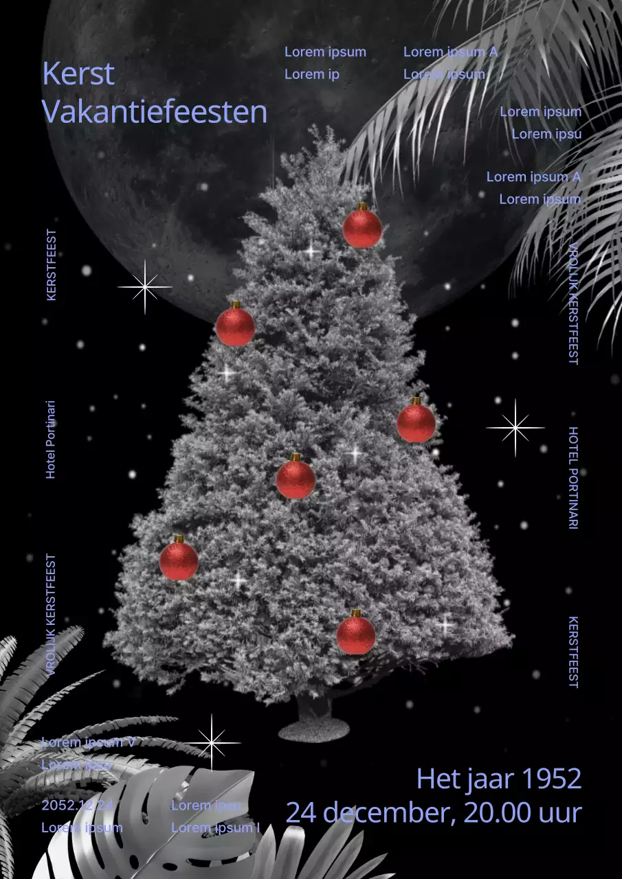 Uitnodiging voor zwart-blauw eindejaarsfeest