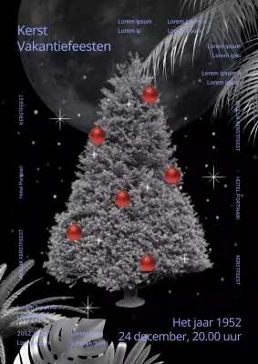 Uitnodiging voor zwart-blauw eindejaarsfeest