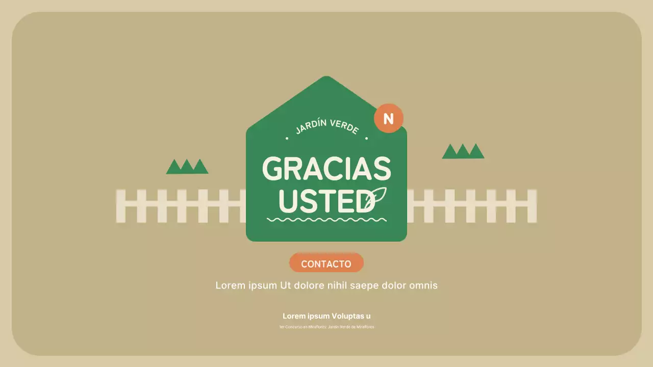 Propuesta de concurso para la revitalización del jardín comunitario verde y naranja